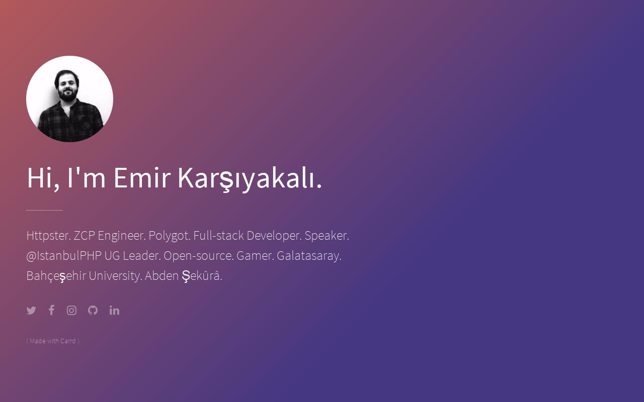 Carrd profile picture for @emir